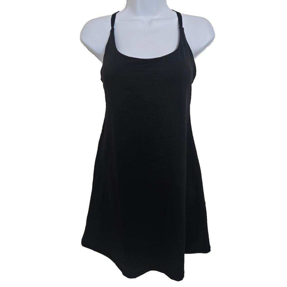 Heathyoga Womens Tennis/golf Dress with Shorts Underneath & Bra Size M Black NWT